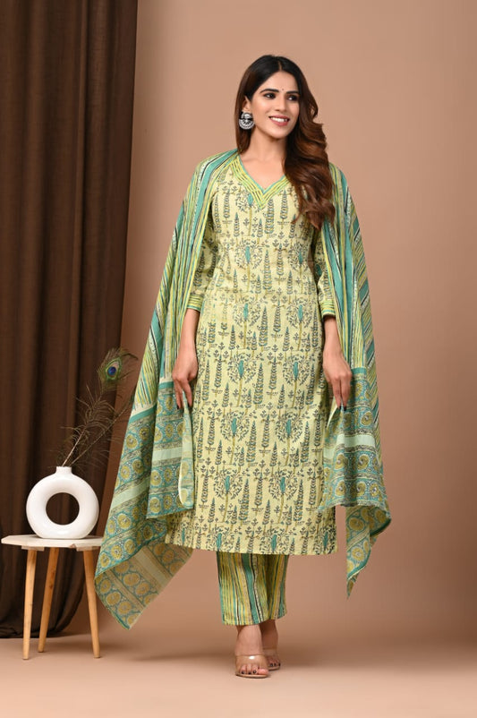 Ajrakh & Bagru Handblock Printed Cotton Suits (Copy)