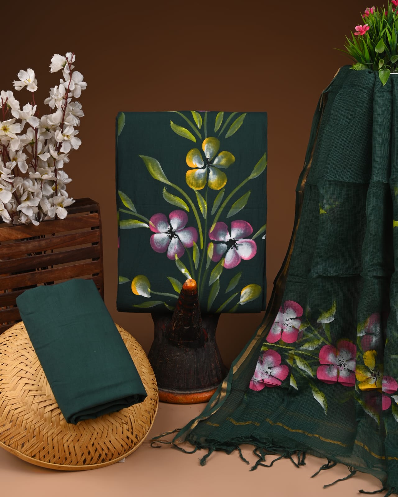 Cotton Suit with Kota Doriya Dupatta – Perfect for Everyday Wear