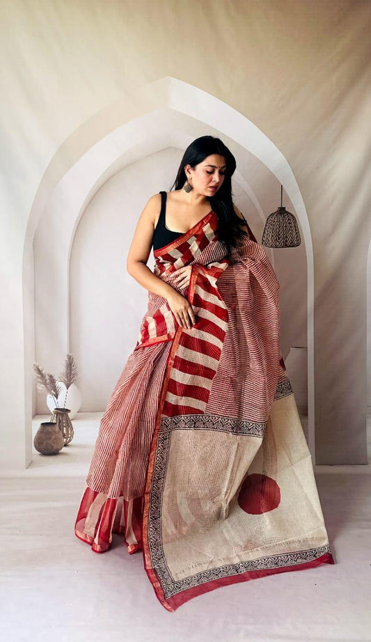 Lightweight Kota Doria Saree Design