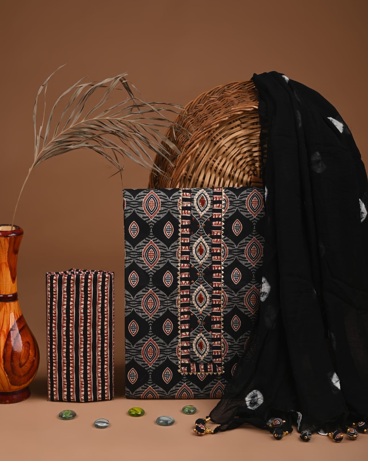 Cotton Suit with Designer Dupatta & Neck Work