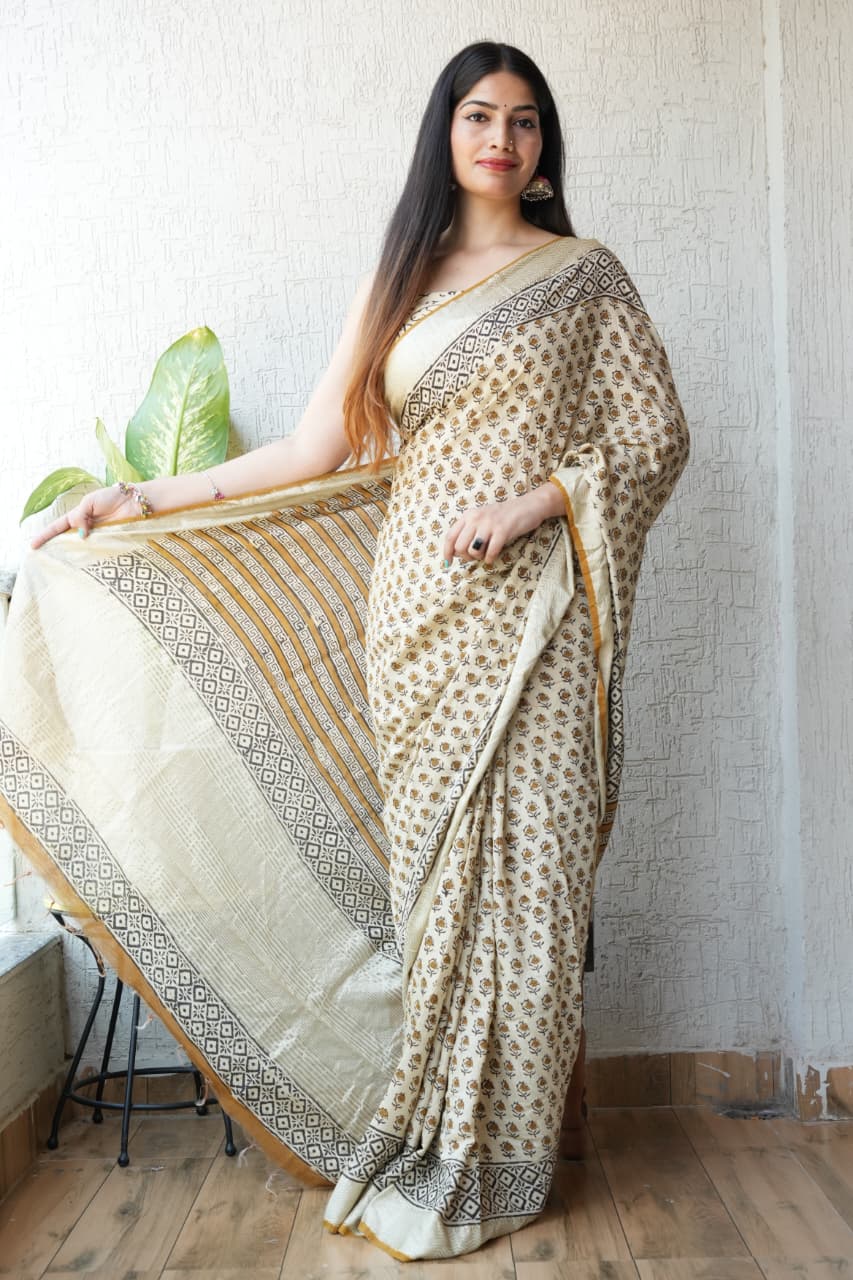 Festive Special Ajrakh Saree