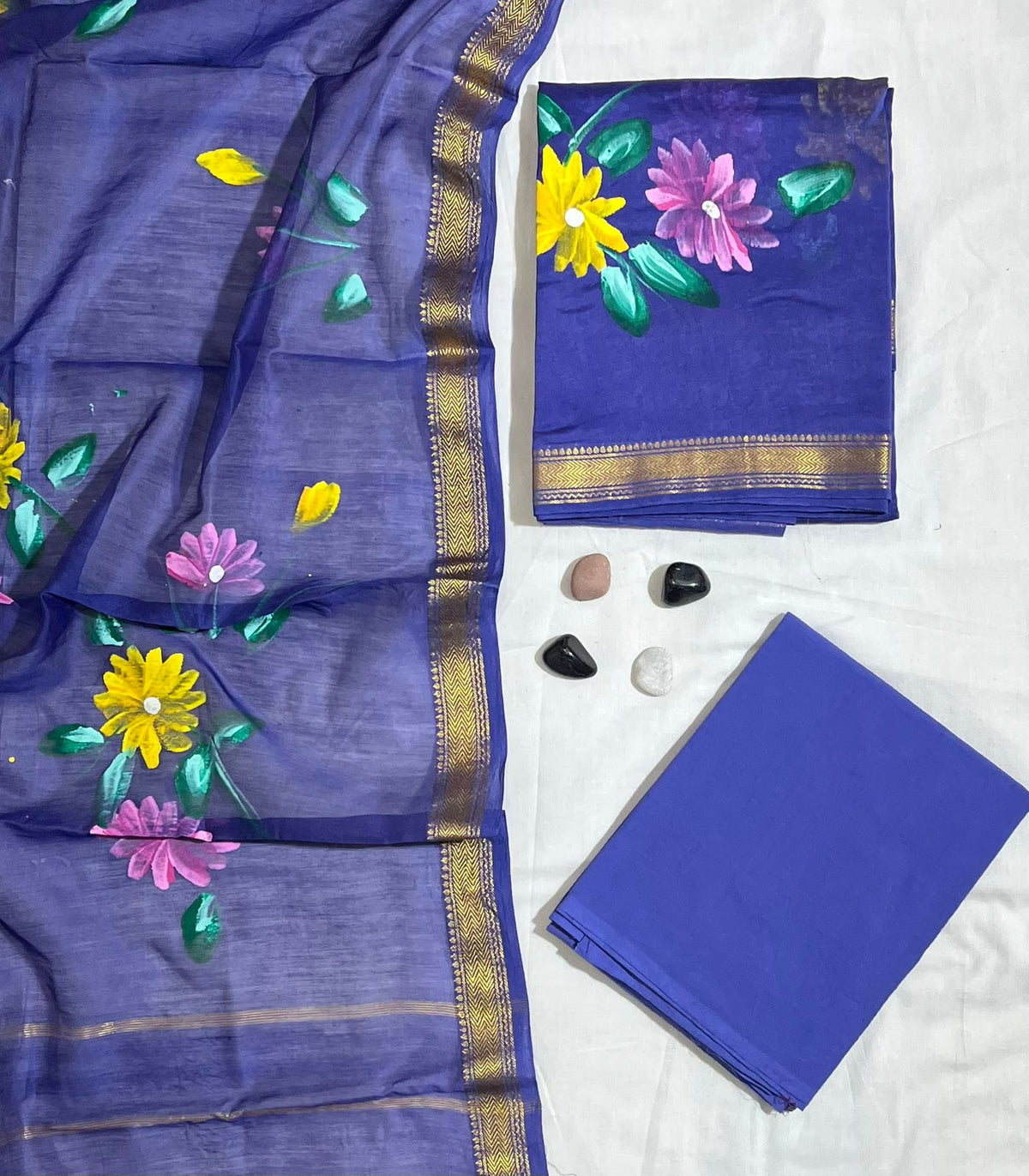 Exclusive Maheshwari Silk Suit with Dupatta Set