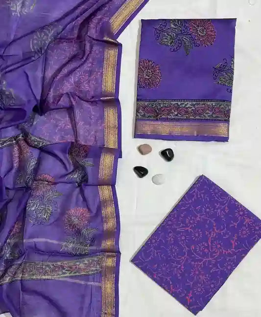 Party Perfect Maheshwari Silk Suit with Stylish Dupatta