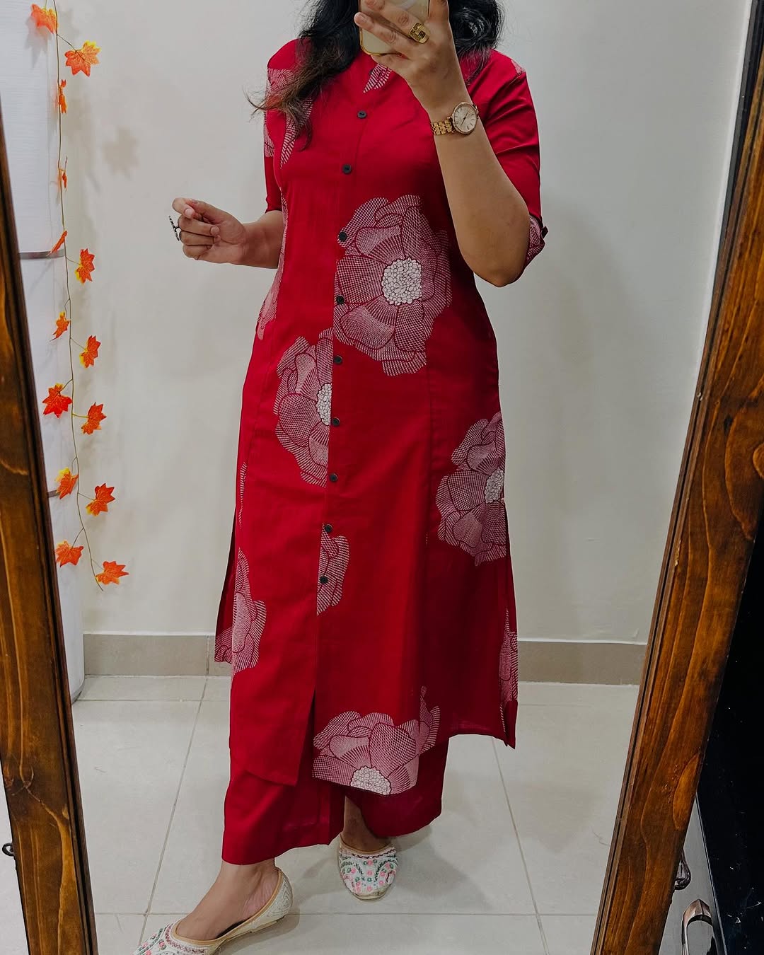 Premium Floral Fine cotton kurti Palazza set