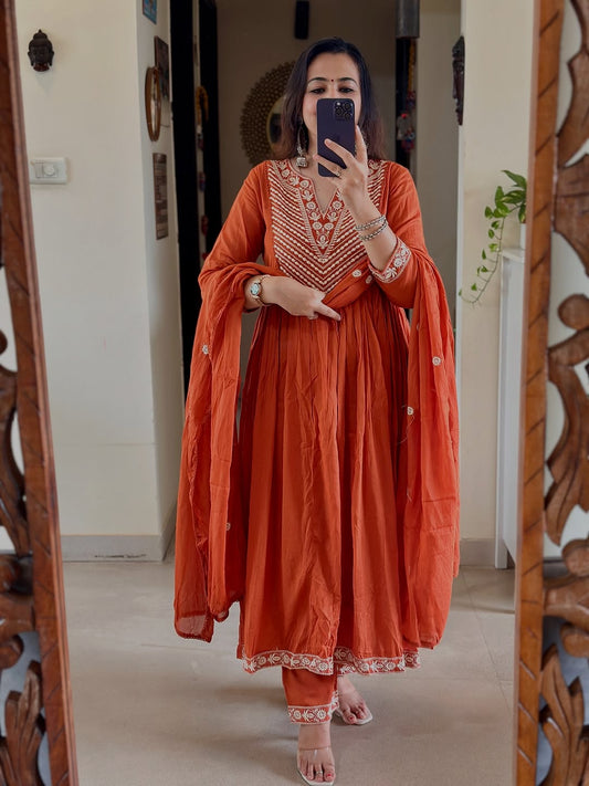 Pink kurti Women Cotton Blend Kurta Pant Dupatta Set