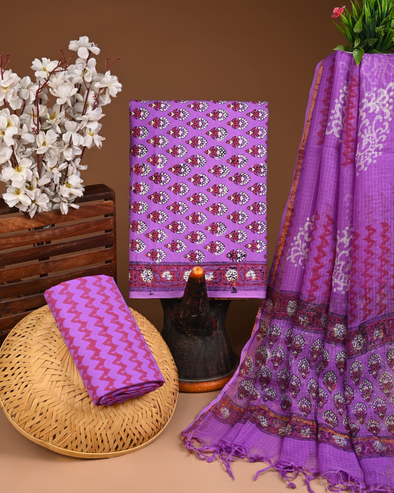 Buy Purple Cotton Suits Online – Stylish, Soft & Comfortable