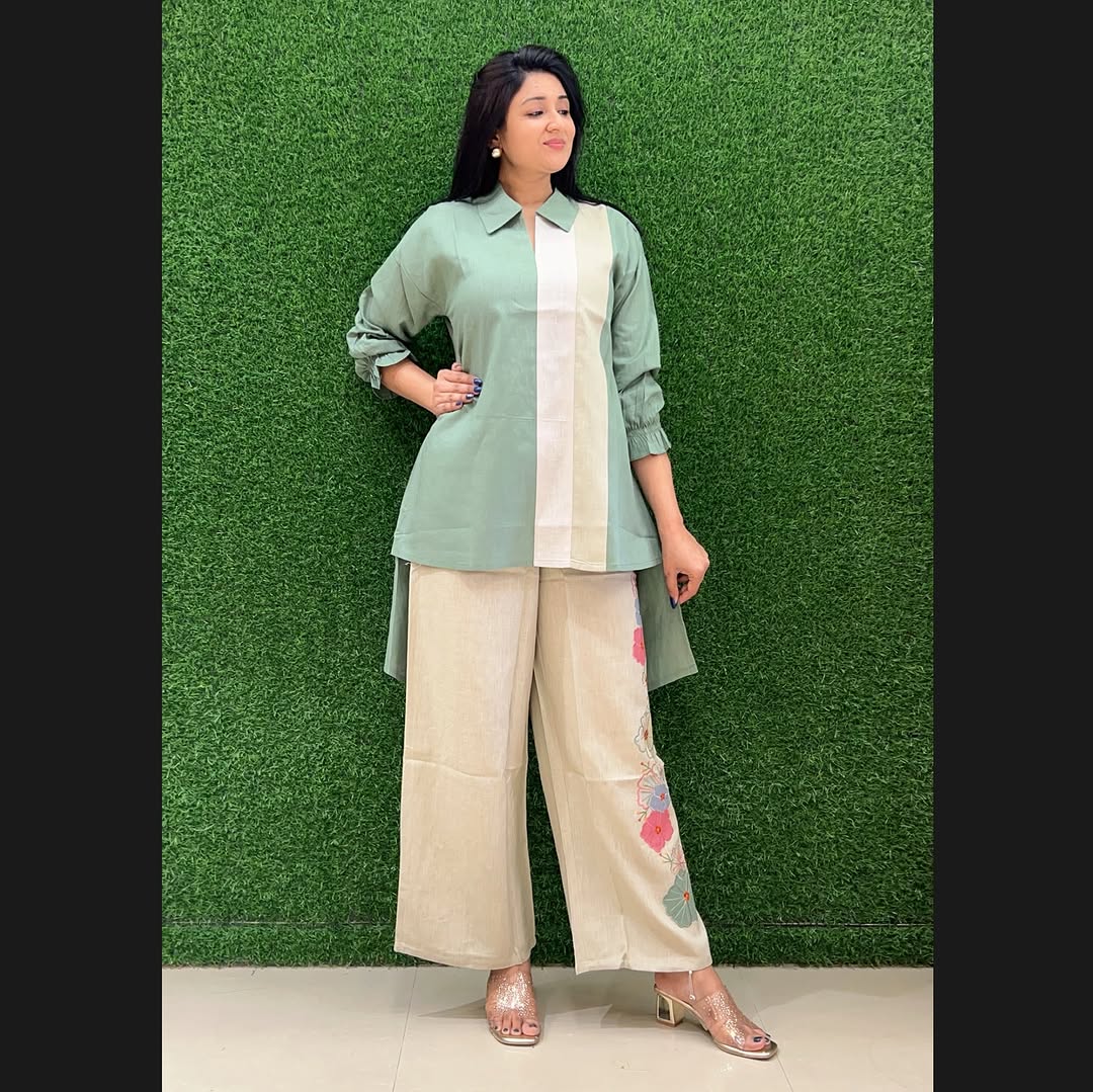 Olive green cotton Cord set