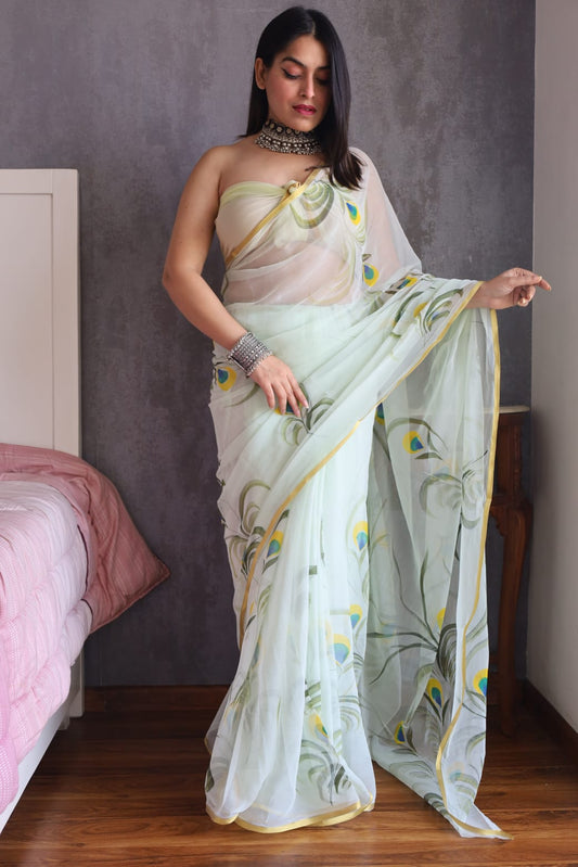 Shop Trendy Chiffon Zari Sarees – Graceful Look Guaranteed