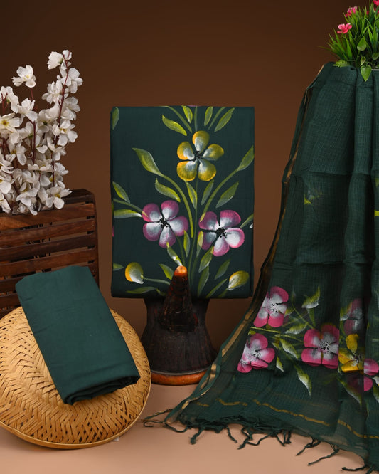 Cotton Suit with Kota Doriya Dupatta – Perfect for Everyday Wear