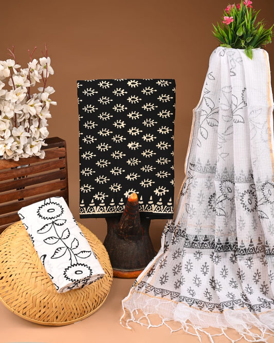 Black Cotton suits kota doriya