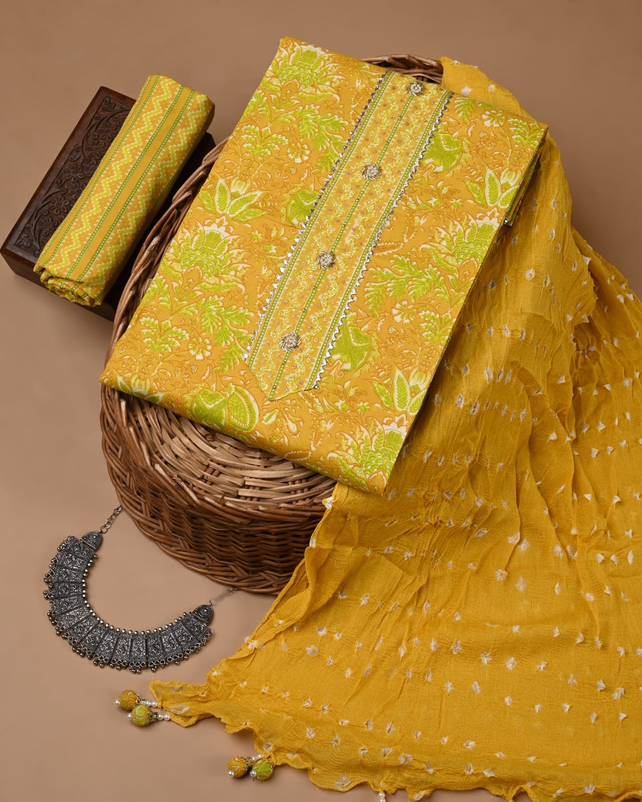 golden yellow cotton suits buy online