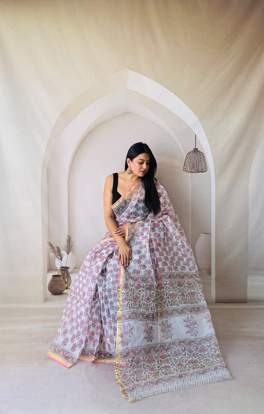 Pure Kota Doria Saree Collection