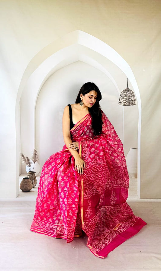 Elegant Pure Kota Doria Saree