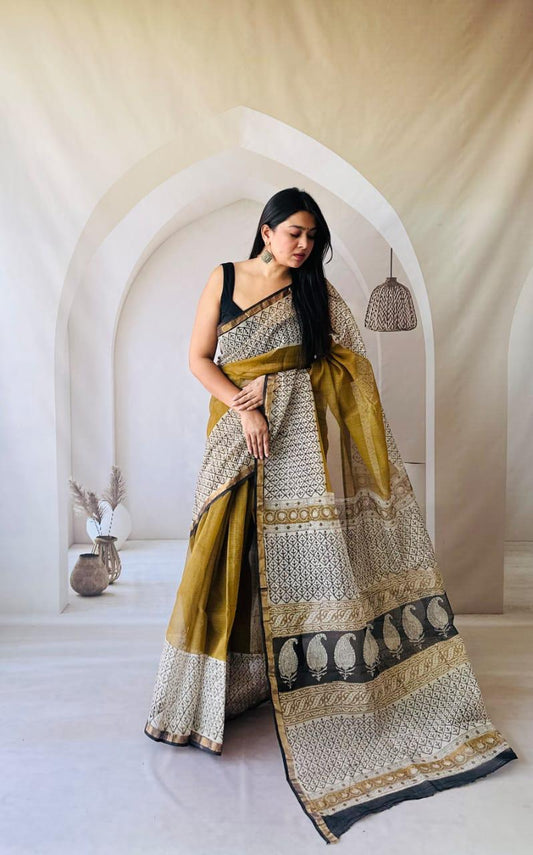 Soft Handwoven Kota Doria Saree