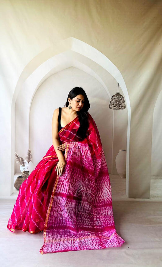 Pure Kota Doria Saree Beauty