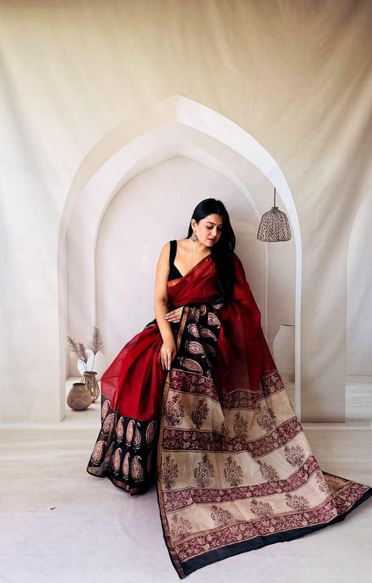 Graceful Pure Kota Doria Saree