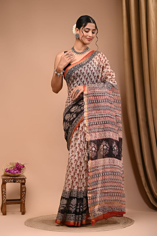 Pure Kota Doria Saree Comfort