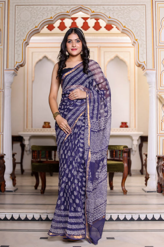 Pure Kota Doria Saree Drapes