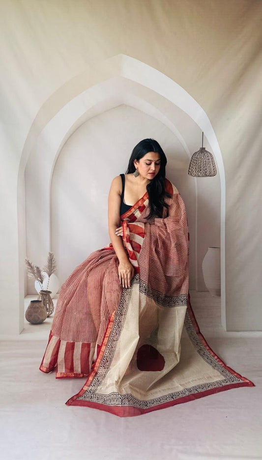 Exclusive Handloom Kota Doria Saree