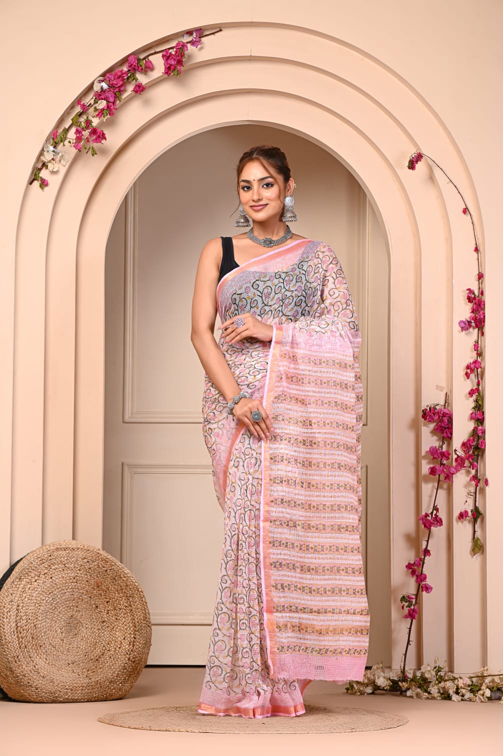 Designer Print Kota Doria Saree