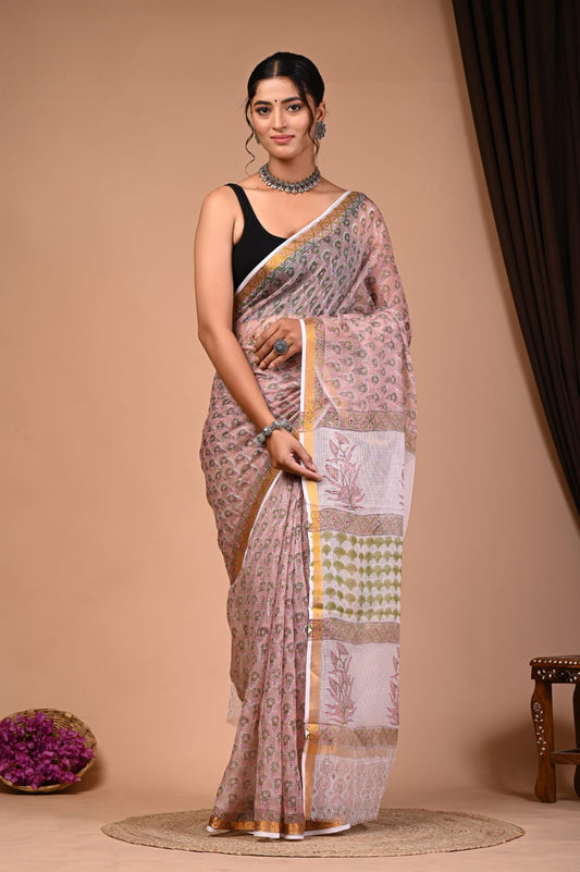 Pure Kota Doria Saree Handloom