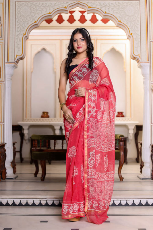 Pure Kota Doria Saree Daily Wear