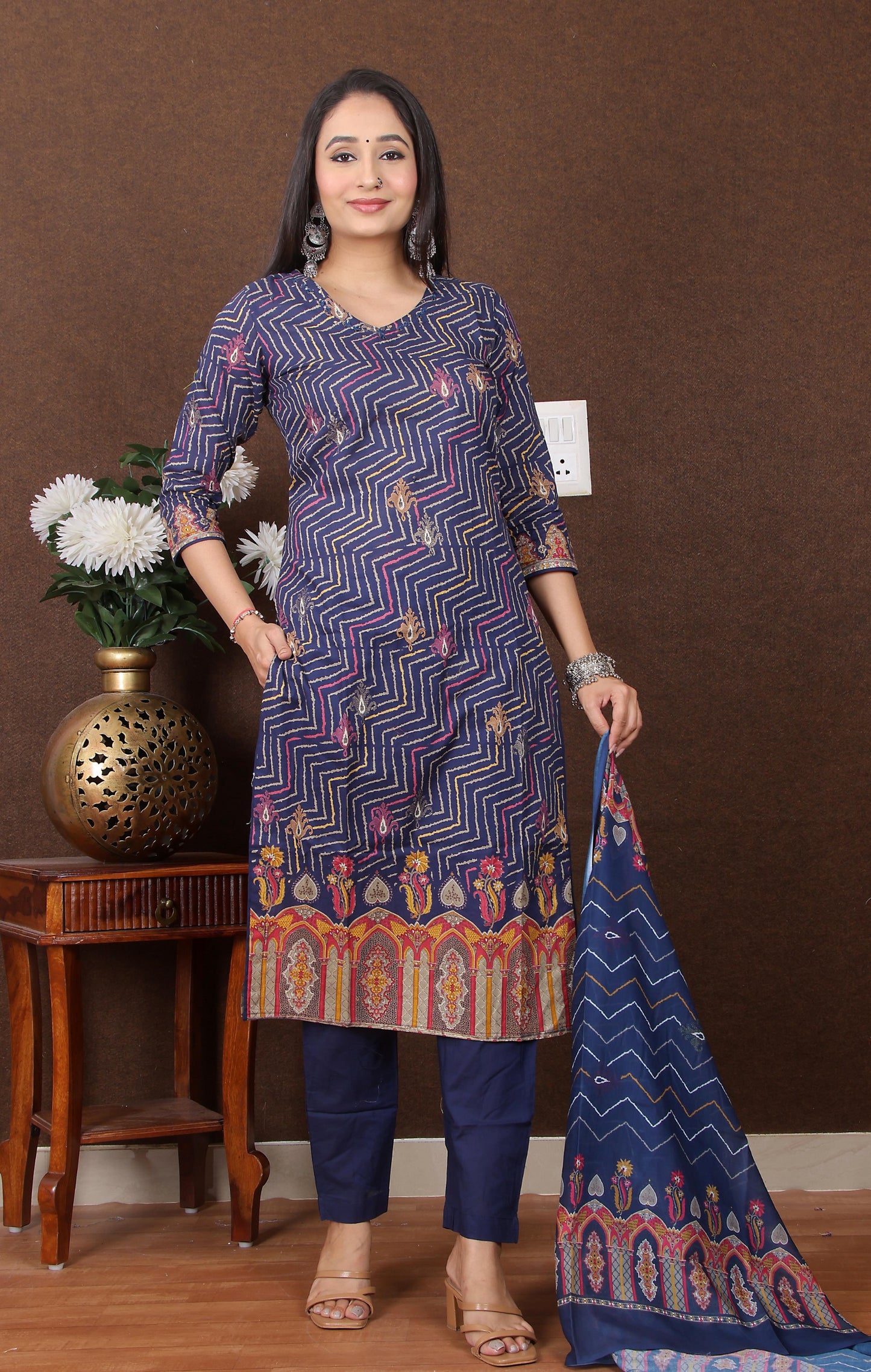 Cotton Kurti Pant Set for Women