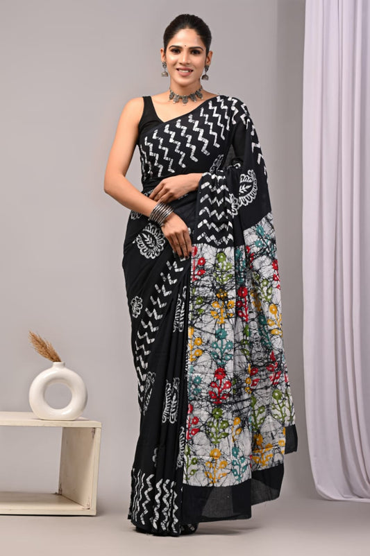 Festive ready mulmul cotton saree, soft and graceful.