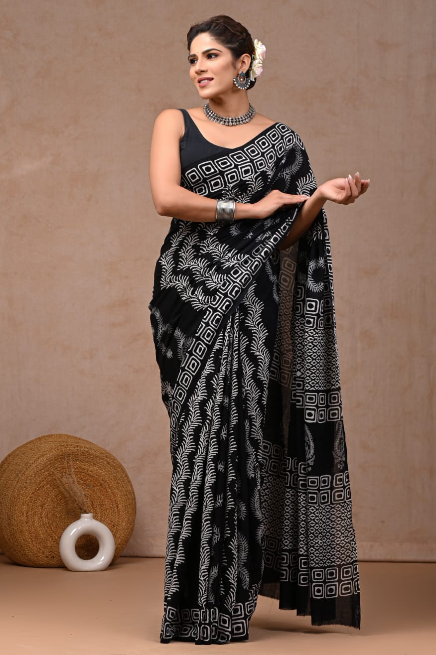 Pure drape mul cotton saree, authentic craftsmanship.