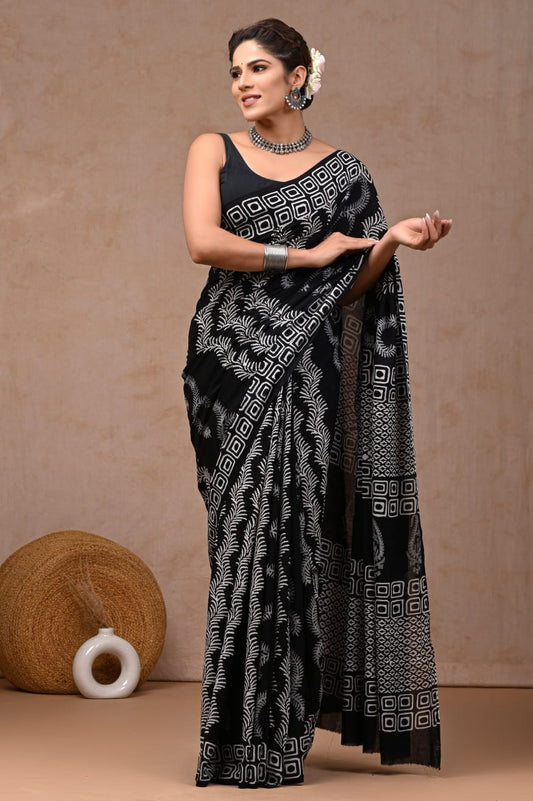 Pure drape mul cotton saree, authentic craftsmanship.
