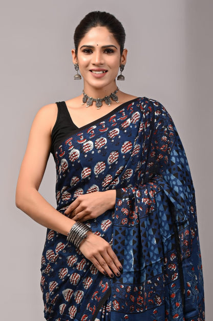 Modal Silk Saree – Ajrakh Print