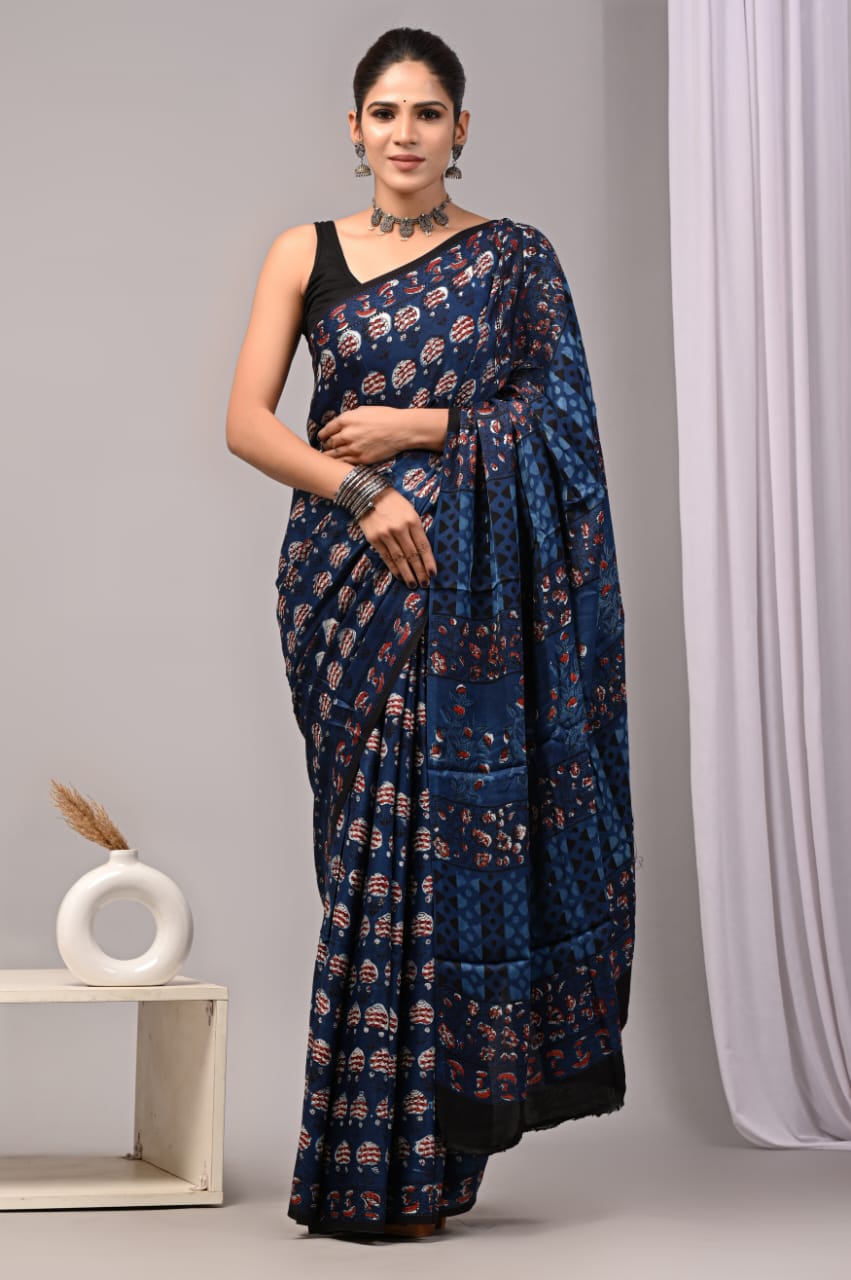 Modal Silk Saree – Ajrakh Print