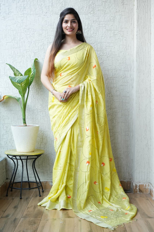 Soft Art Silk Chanderi Saree