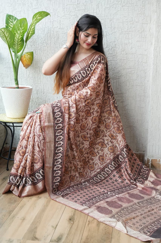 Geecha Border Chanderi Silk Saree