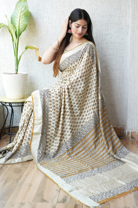 Festive Special Ajrakh Saree