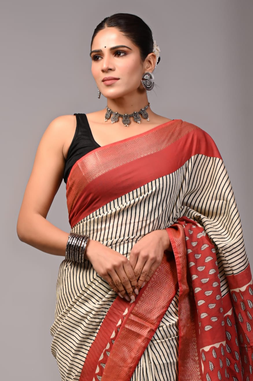 Heritage Style Ajrakh Saree