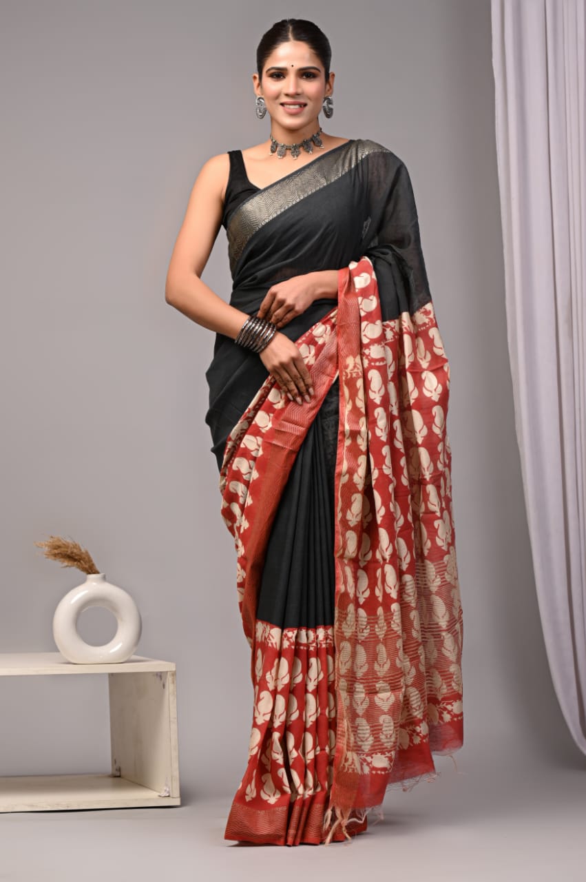 Printed Art Silk Saree for Women