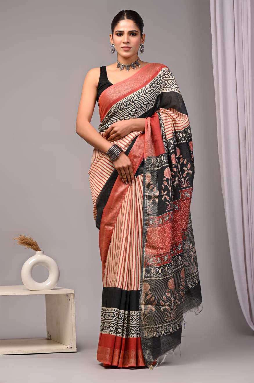 Elegant Chanderi Saree with Blouse
