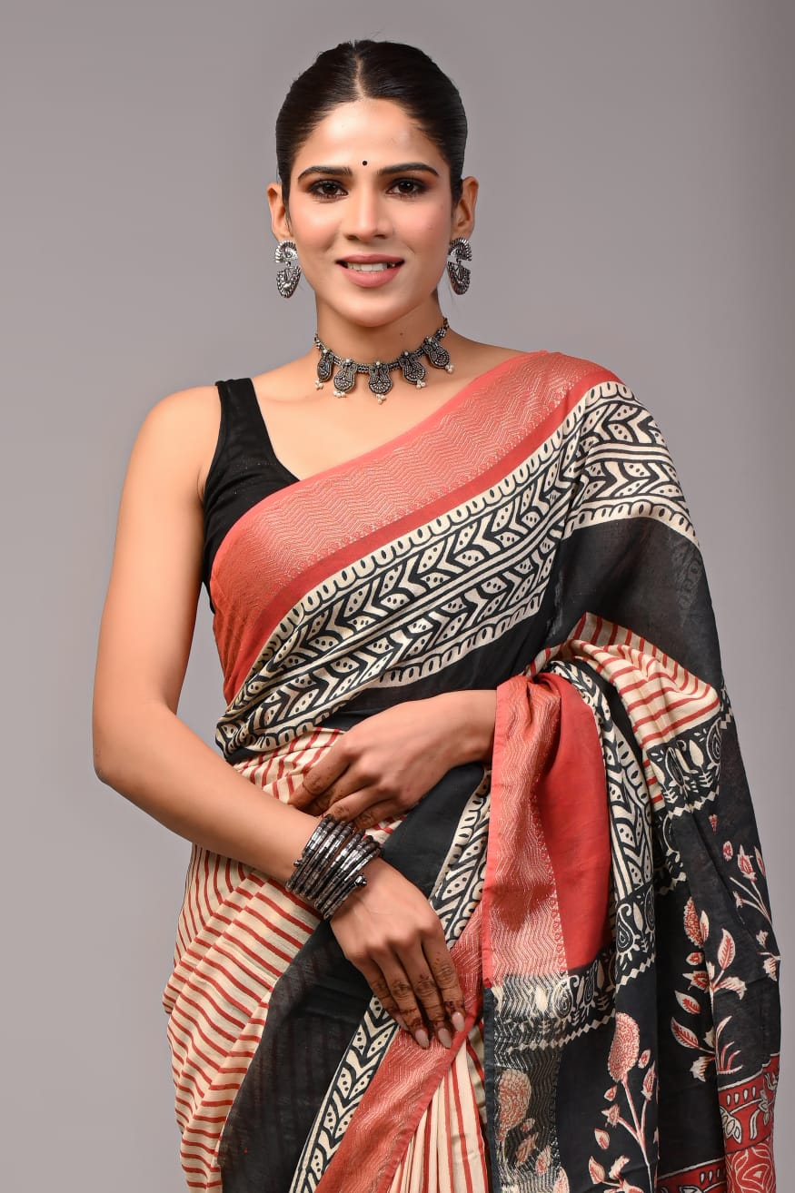 Elegant Chanderi Saree with Blouse