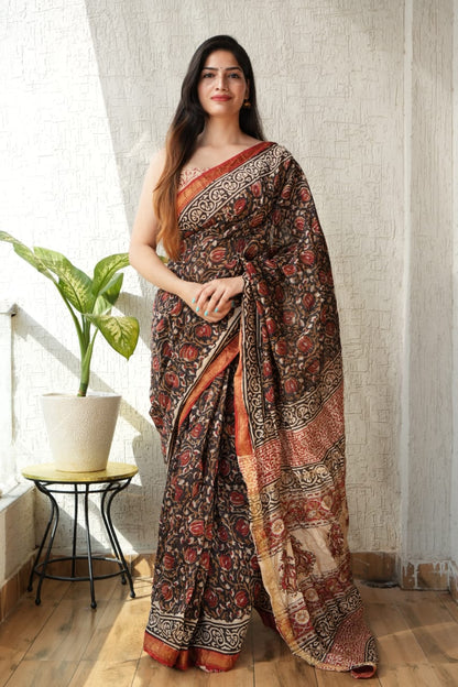 Authentic Maheshwari Saree with Cotton Silk Blend