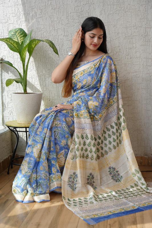 Stylish Maheshwari Silk Saree for Party Wear