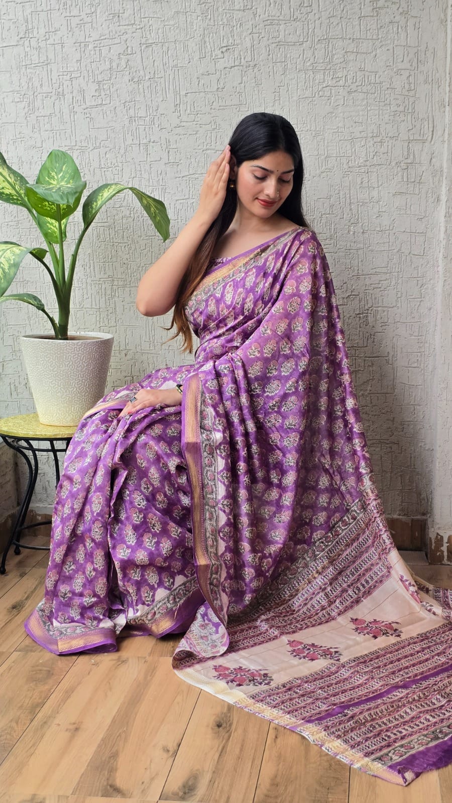 Elegant Maheshwari Silk Saree for Festive Wear