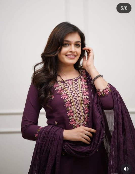 silk kurti pant set with dupatta