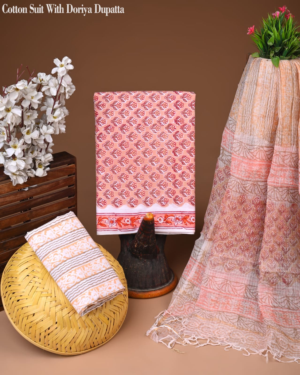 Pink light  colour cotton suits buy