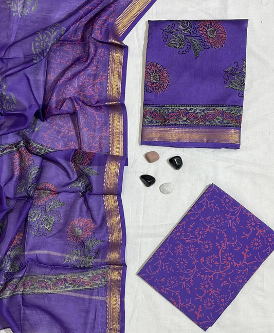 Party Perfect Maheshwari Silk Suit with Stylish Dupatta