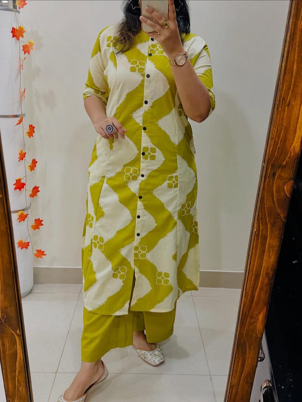 Stylish Cotton Kurti Palazzo Set for Summer (M to XXXL)
