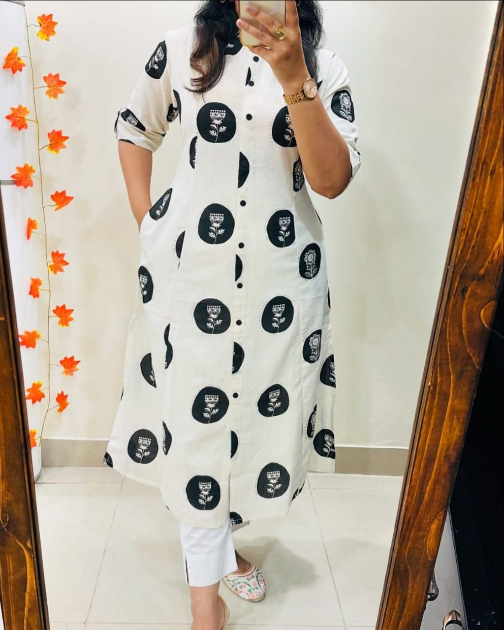 Summer Special Pure Cotton A-Line Kurti Pant Set with Pockets