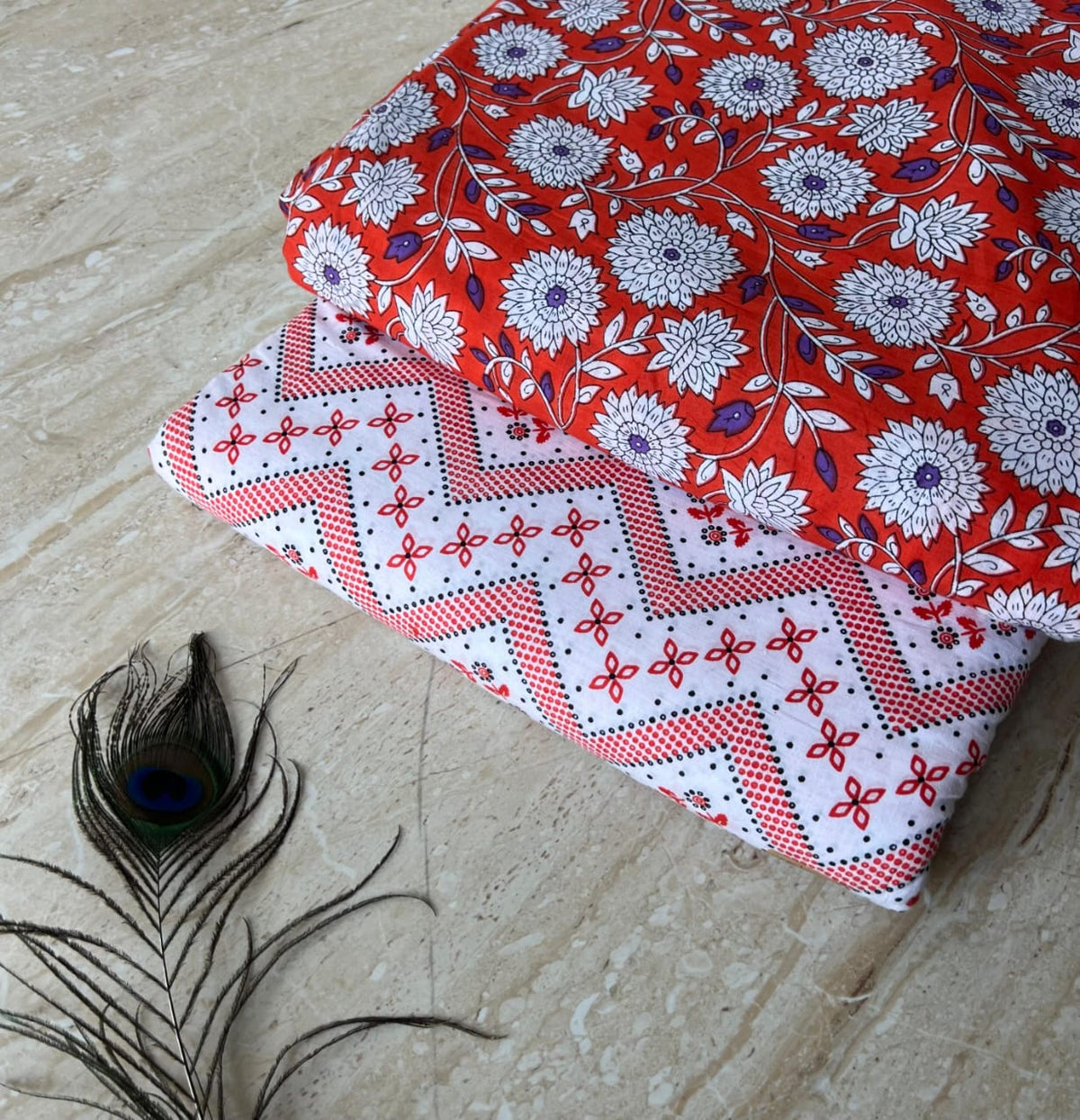 Handcrafted Dabu Print Cotton Combo Suit Online