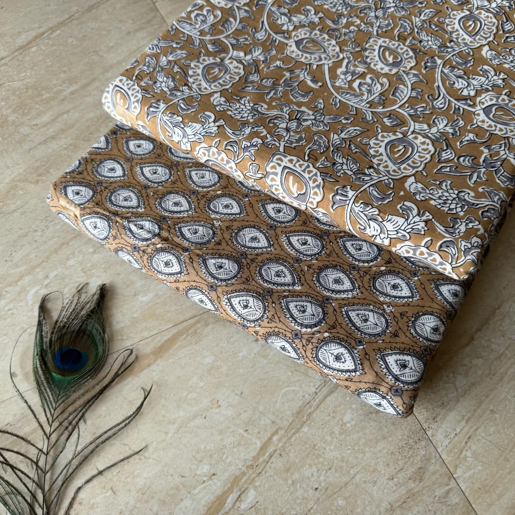 Beautiful Dabu and Bagru Cotton Combo Suit Set