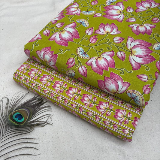 Premium Cotton Hand Block Print Combo Suit